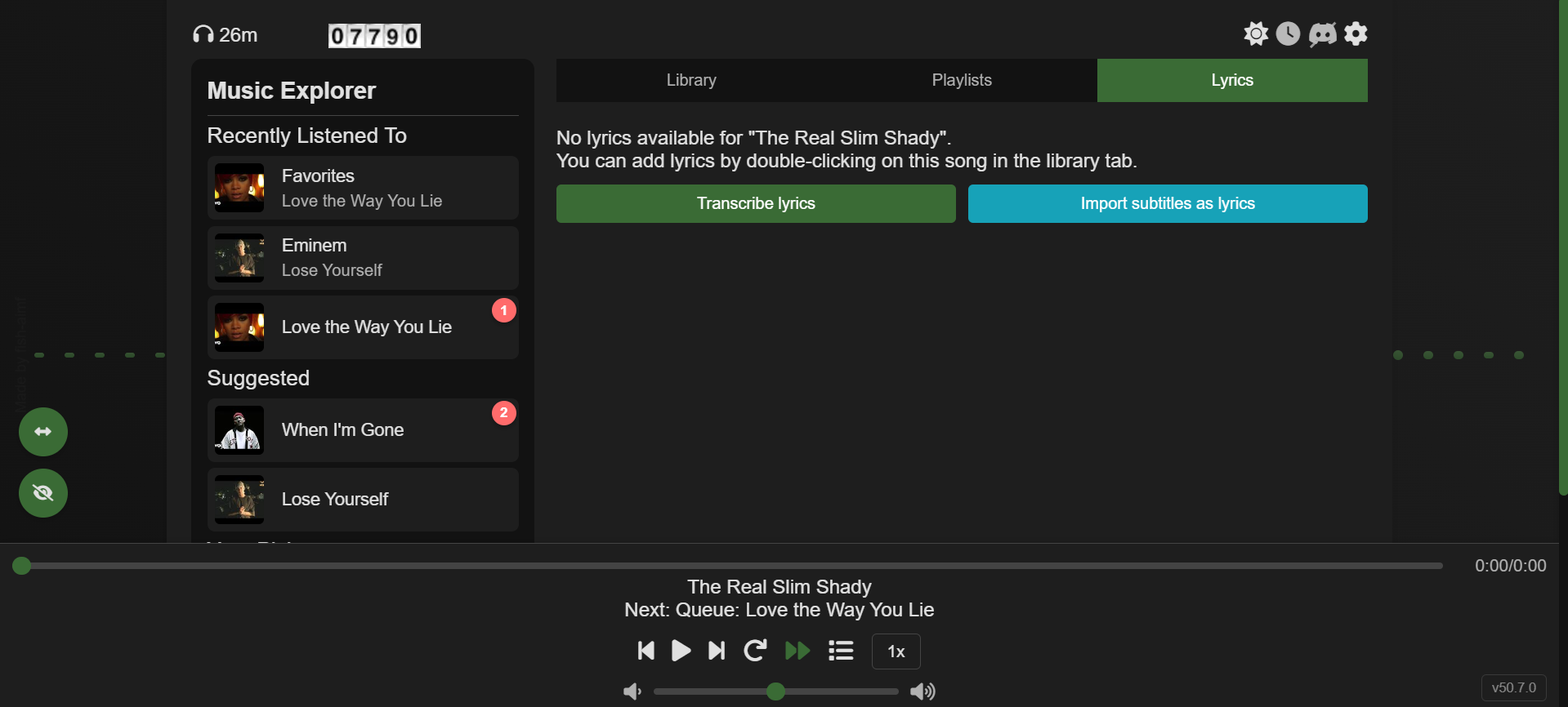 Lyrics Option