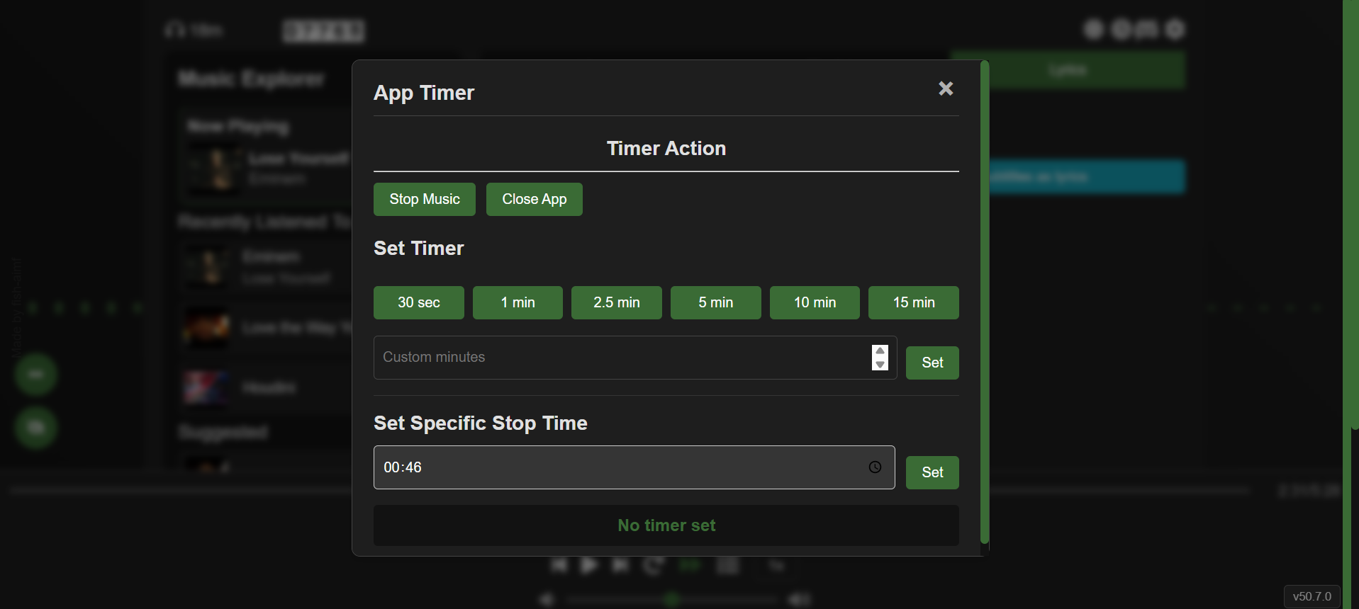 Timer Feature